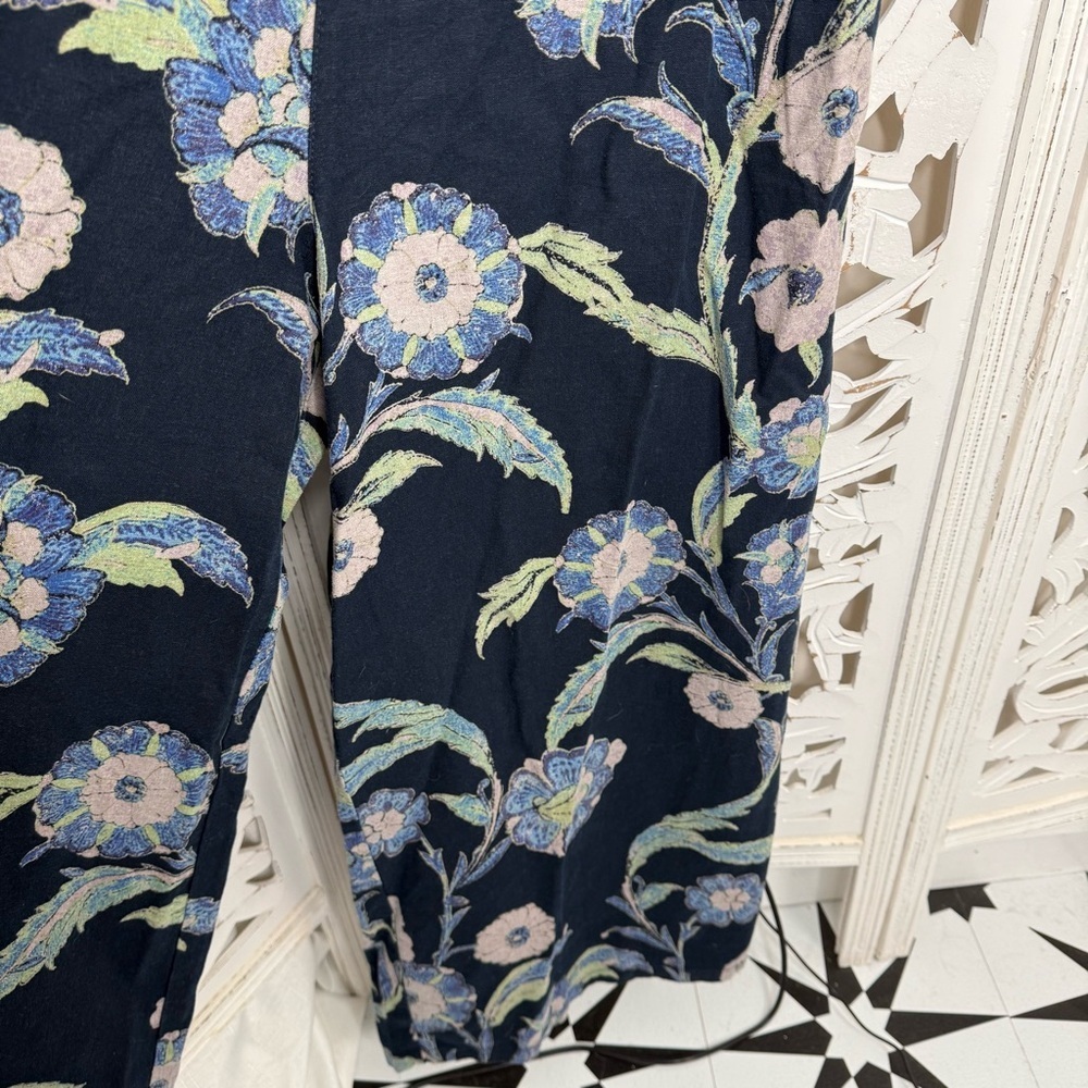 Anthropologie Pilcro Blue Floral Wide Leg Jumper NWT - Picture 7 of 12